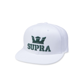 Supra Accessories ABOVE II SNAP BACK Hats White/Evergreen | US-87714